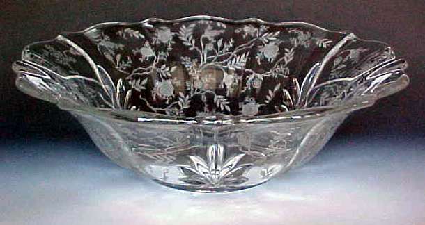 Fostoria Chintz Beautiful Etched Crystal Bowls