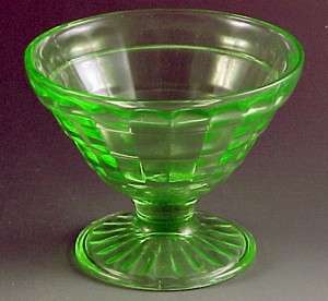 Which Block Optic Green Sherbet? Depression Glass Pattern Guide