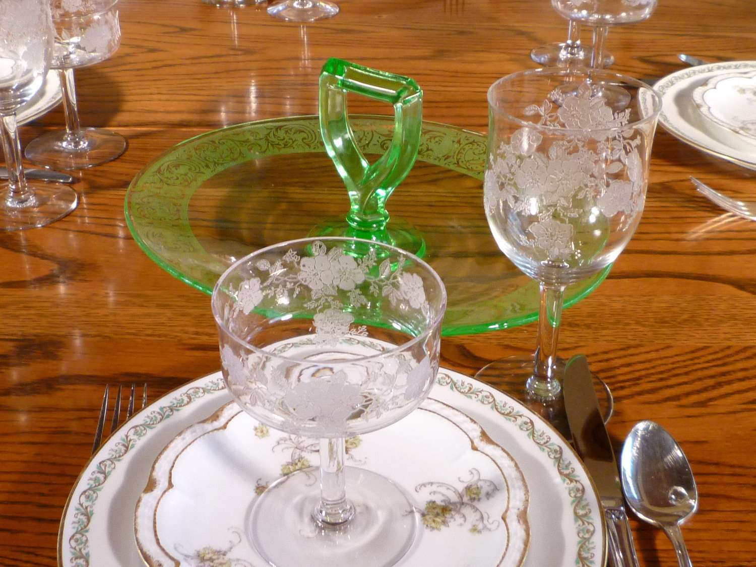 Limoges Dinnerware and Vintage Etched Crystal – Tablescape Thursday