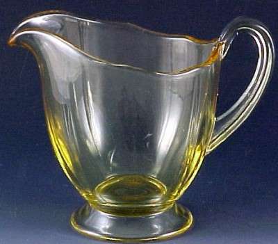 Fostoria Glass Fairfax Topaz Yellow Creamer