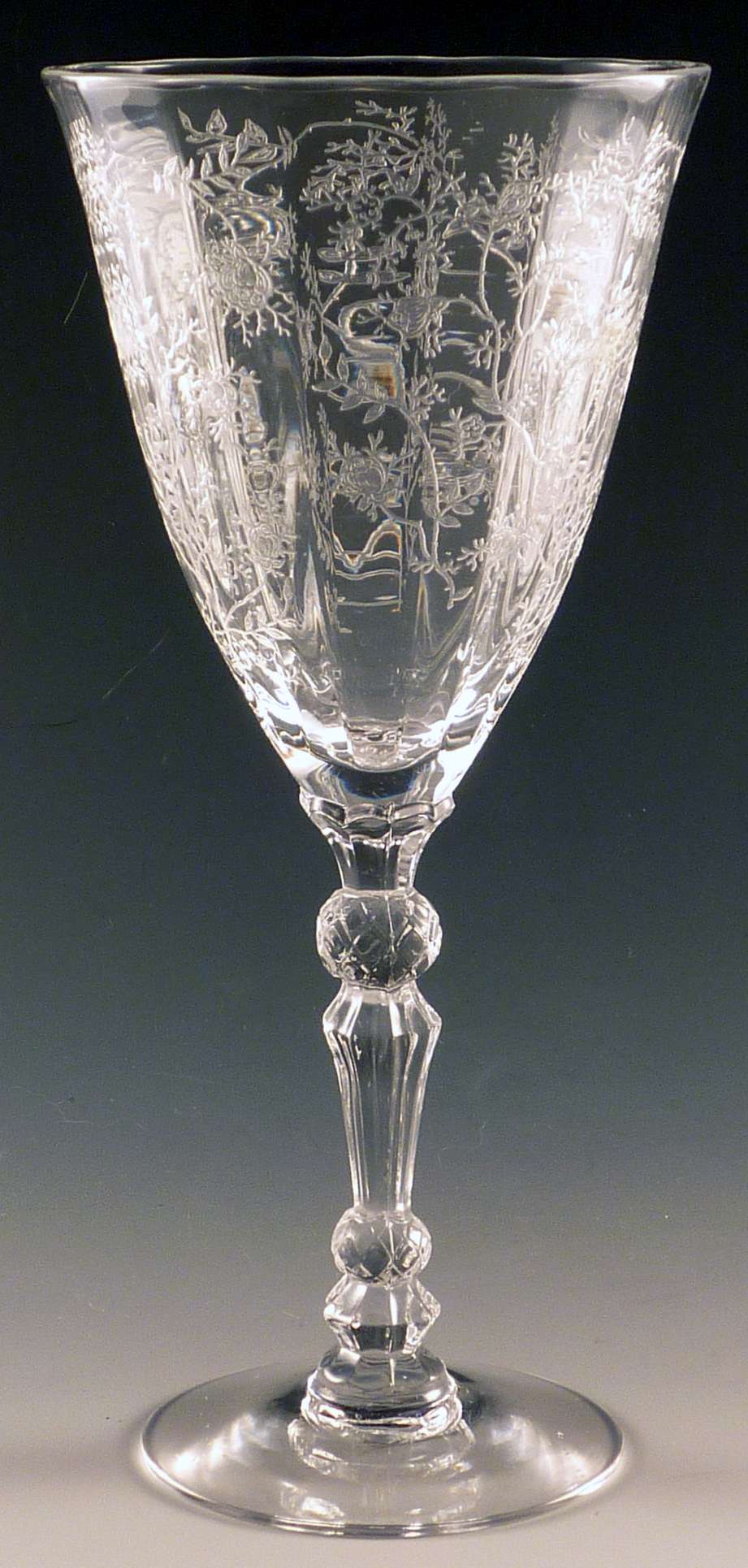 Fostoria Chintz – Roses and Thorns in Etched Crystal