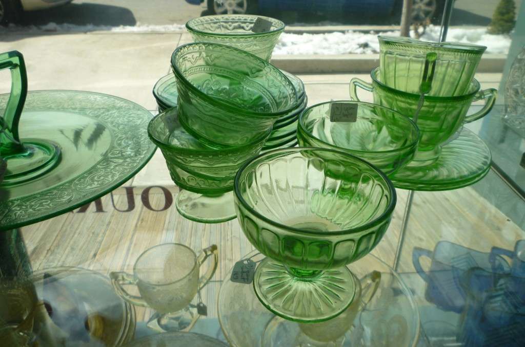 Patrician Spoke Green Depression Glass