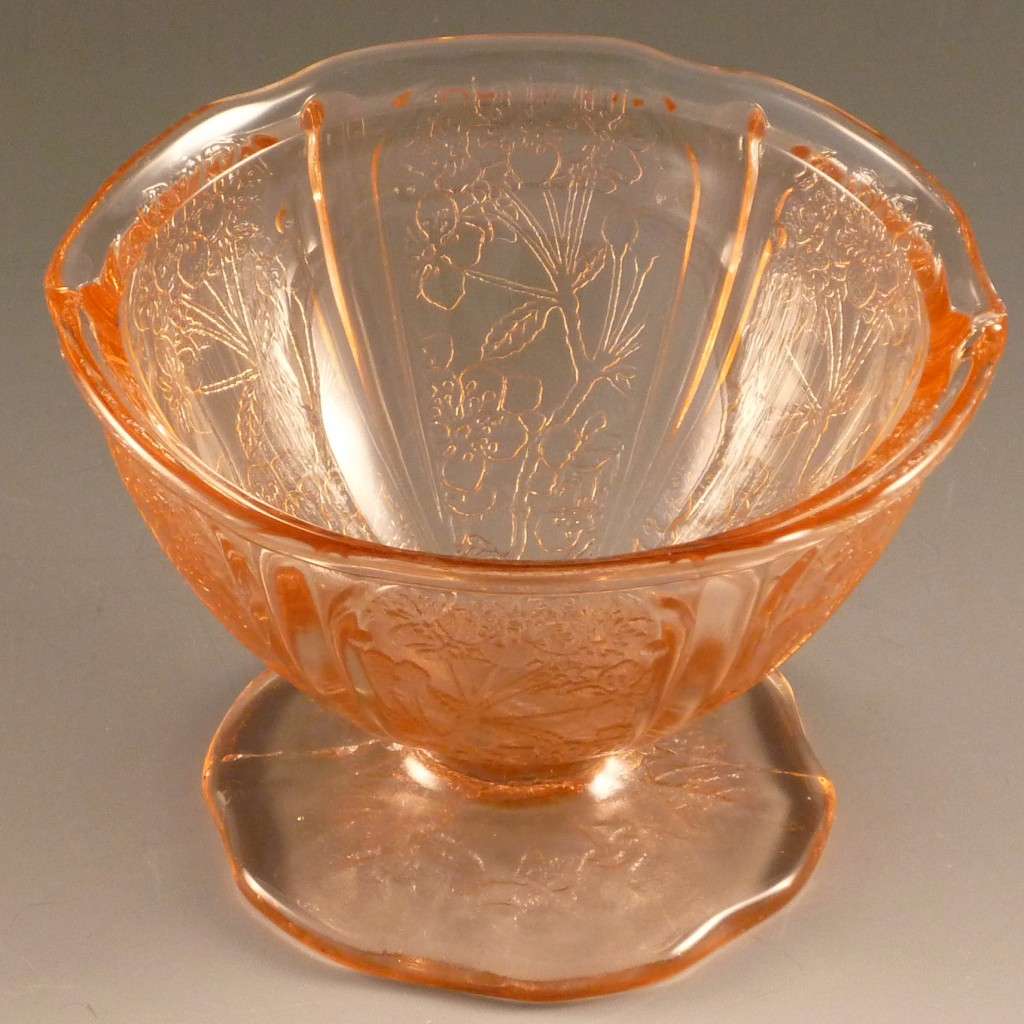 Glass Pick of the Week – Cherry Blossom Pink Depression Glass Sherbet